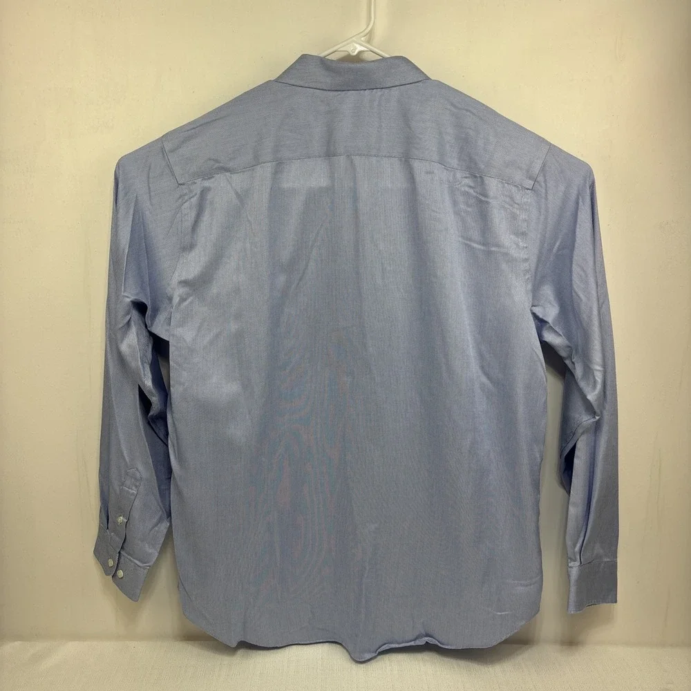 Egara Non Iron Slim‎ Fit Men's Long Sleeve Blue Button Up Shirt Size 2XLT EUC